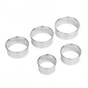 SATOSHI Набор форм для печенья/салатов/десертов 5пр, 5,2-6-6,8-7,6-8,5х3см, нерж.сталь