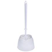 Ерш для унитаза OfficeClean, с подставкой, пластик, белый, 303066