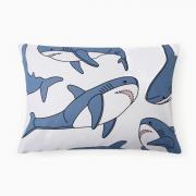 *Наволочка "Этель"  Funny shark , 50*70 см, 100% хлопок, бязь