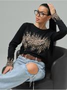 Лонгслив "Саваж" Черный Коричневый