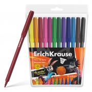 Фломастеры ErichKrause Ну, Погоди! Каникулы, 12 цветов (в футляре с европодвесом 12 шт)