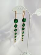 Серьги "Изумрудный ручей" (В9)