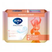 AURA PREMIUM Прокладки женские ежедневные ультратонкие MULTIFORM LIGHT 40шт