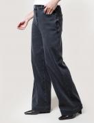 Джинсы-трубы из эластичного денима на флисе