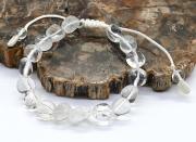 Браслет из горного хрусталя галтовка 8*12мм, 17см.