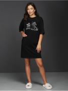 Платье домашнее "Снежинка" черный