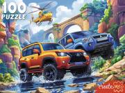 ПАЗЛЫ 100 элементов. ДВА ДЖИПА И ВЕРТОЛЕТ (арт. УК100-0233)