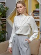 Блузка с рюшами OD-884-4 белый