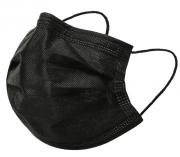 маска медицинская из нетканого материала одноразовая n5/sense/черная