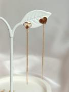 Серьги-продевки "Сердечки" (д9)