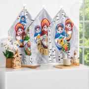 Набор полотенец из рогожки "Марфа"