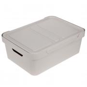 Ящик с крышкой универсальный Luxe, 380х276х140мм, 12л, светло-бежевый