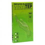 Перчатки одноразовые Elegreen VINYLTEP TPE, прозрачные 50 пар, размер L