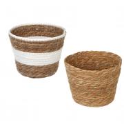 Кашпо плетеное тм INBLOOM, 17х12х14см, бумажный жгут