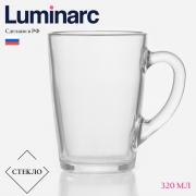 Кружка Luminarc «С добрым утром», 320 мл, стекло, прозрачная