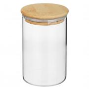 Банка для сыпучих продуктов, стекло, бамбук.крышка, 300мл