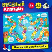 Настольная игра-бродилка «Веселый алфавит», 3+