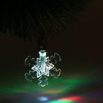 Подвеска световая "Снежинка малая" 7см., (батарейки в комплекте) 1 LED, RGB