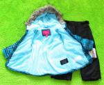 Комплект зимний (Куртка удлиненная London Fog + Штаны  Canada) бирюзовый принт