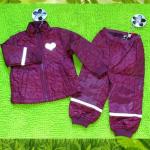 Термо комплект PrettySille(Дания) фиолетовый перфорация сердечки