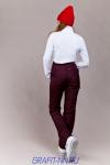 ЖЗ-114 Утепленные женские брюки цв. бордо (плащевка)