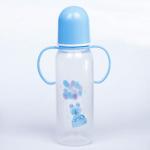Бутылочка для кормления «Сыночек» с ручками, 250 мл, от 0 мес., цвет голубой