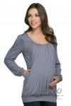Блузка для беременных и кормящих мам Bl005.2 серая