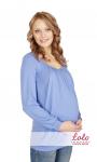 Блузка для беременных и кормящих с длинным рукавом Bl009.6 ирис