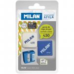 Набор пластиковая точилка Milan Afila, 1 отверстие + ластик 430, блистер, BYM10003