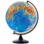 Глобус физический рельефный Глобусный мир, 32 см, на круглой подставке, 10196
