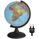 Глобус политический Глобусный мир, 21 см, с подсветкой на круглой подставке, 10023