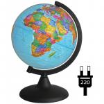 Глобус политический Глобусный мир, 25 см, с подсветкой на круглой подставке, 10164