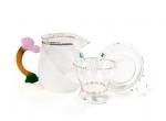 Набор из жаропрочного стекла для заваривания чая «Лето» с матовыми вставками
