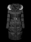 Пальто женское, утепленное, пуховое  TOMA, черный чернобурка