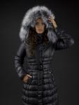 Пальто женское, утепленное, пуховое  VIOLA1 чернобурка, черный