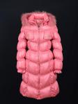 Пальто женское, утепленное, пуховое  CANDI, цикламен енот розовый
