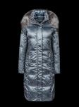 Пальто женское, утепленное, пуховое  ELIGAN, серебро чернобурка