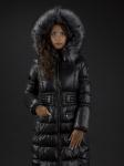 Пальто женское, утепленное, пуховое  KARINA1 чернобурка, черный