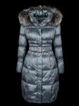 Пальто женское, утепленное, пуховое  TOMA, серый чернобурка