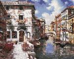 "Венецианские дома" мозаика на подрамнике 40х50