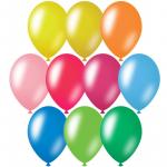 Воздушные шары, 50шт, М12/30см, ArtSpace, металлик, 10 цветов ассорти, BL_16095
