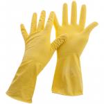 Перчатки резиновые OfficeClean хозяйственные, р.S, желтые, пакет с европодвесом,248567/Н