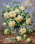 "Белые розы" живопись на холсте 40*50см