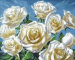 "Белые розы" набор для выкладывания стразами