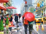 "Дождь в Нью-Йорке" мозаика на подрамнике 40х50