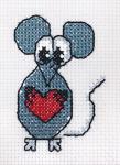 "Klart" набор для вышивания 7-115   "Мышонок с сердечком"