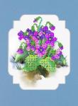 "Весенние цветы" Набор для вышивания с бисером и паспарту