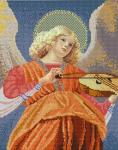 "Ангел играющий на виоле" (рис. на сатене 29х39)