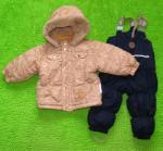 Комплект зимний (Куртка Turnwell + Штаны Huppa ) золотой принт / синий