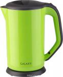 Чайник электр. Galaxy GL-0318 зеленый (диск, 1,7 л) 2 кВт, двойной корпус, нерж.сталь/пластик